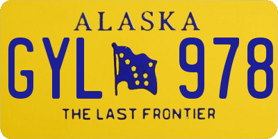 AK license plate GYL978