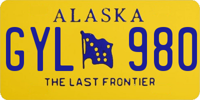 AK license plate GYL980