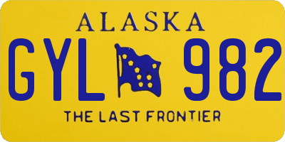 AK license plate GYL982