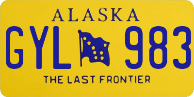 AK license plate GYL983