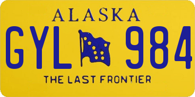 AK license plate GYL984
