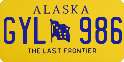 AK license plate GYL986