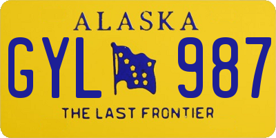 AK license plate GYL987