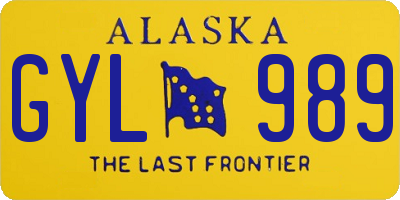 AK license plate GYL989