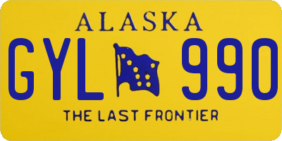AK license plate GYL990