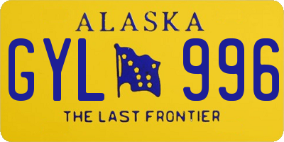 AK license plate GYL996