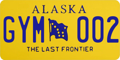 AK license plate GYM002
