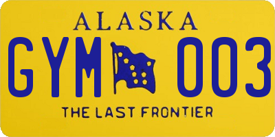 AK license plate GYM003