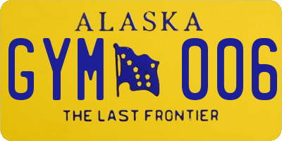 AK license plate GYM006
