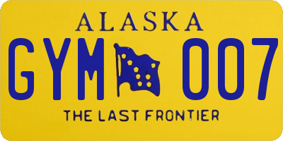 AK license plate GYM007