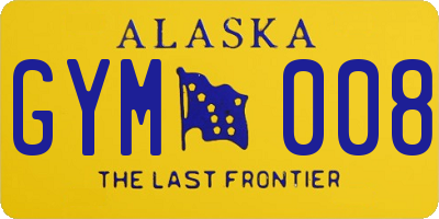 AK license plate GYM008