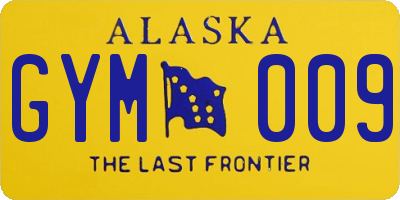 AK license plate GYM009