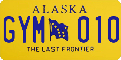 AK license plate GYM010