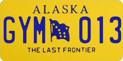 AK license plate GYM013