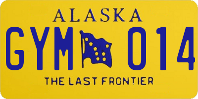 AK license plate GYM014