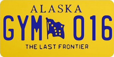 AK license plate GYM016