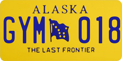 AK license plate GYM018