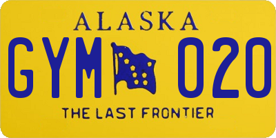 AK license plate GYM020