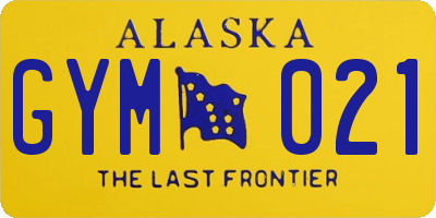 AK license plate GYM021