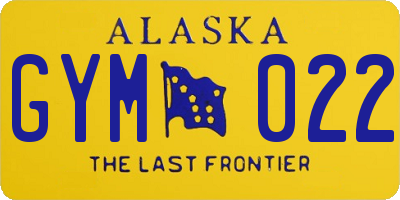 AK license plate GYM022