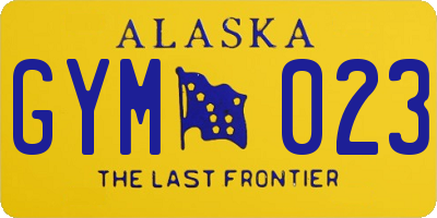 AK license plate GYM023