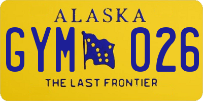 AK license plate GYM026