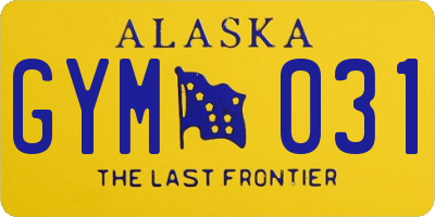 AK license plate GYM031
