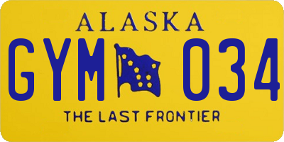 AK license plate GYM034