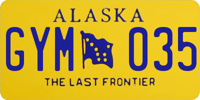 AK license plate GYM035