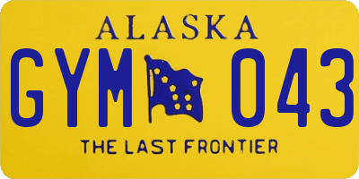 AK license plate GYM043