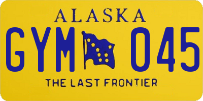 AK license plate GYM045