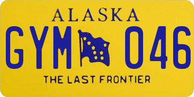 AK license plate GYM046