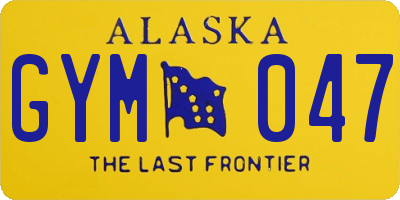 AK license plate GYM047