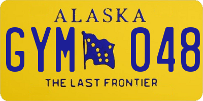 AK license plate GYM048