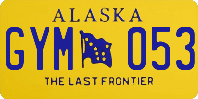 AK license plate GYM053