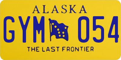 AK license plate GYM054