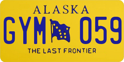 AK license plate GYM059