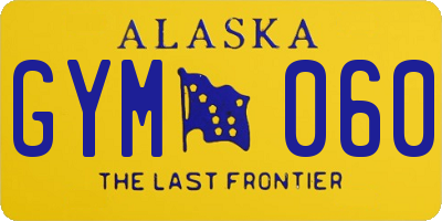 AK license plate GYM060