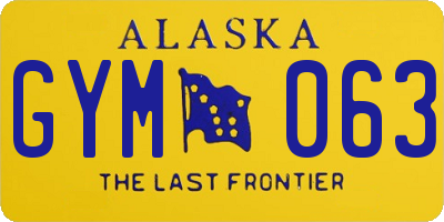 AK license plate GYM063