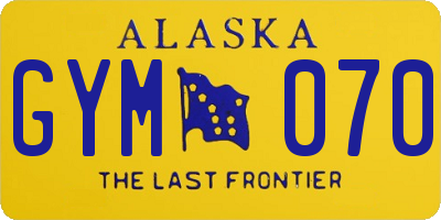 AK license plate GYM070