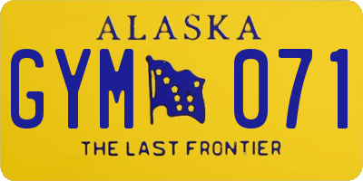 AK license plate GYM071