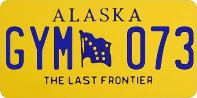 AK license plate GYM073