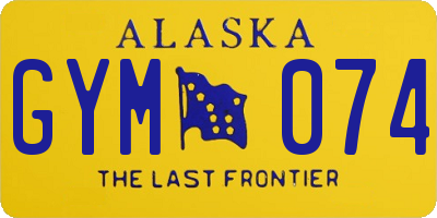 AK license plate GYM074