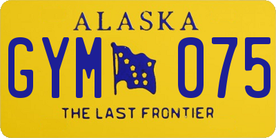 AK license plate GYM075