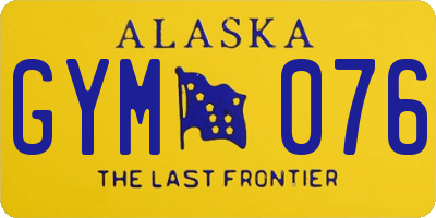 AK license plate GYM076