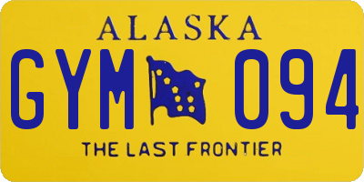 AK license plate GYM094