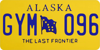 AK license plate GYM096