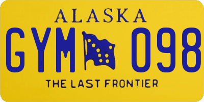 AK license plate GYM098
