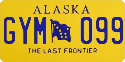 AK license plate GYM099
