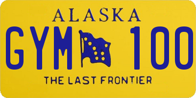 AK license plate GYM100